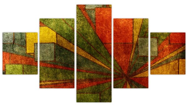Obraz geometrické abstrakce (125x70 cm)
