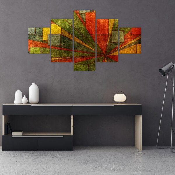 Obraz geometrické abstrakce (125x70 cm)