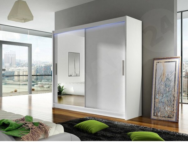 Skříň London VI, Barva: černá, Osvětlení: bez osvětlení 5902928050691