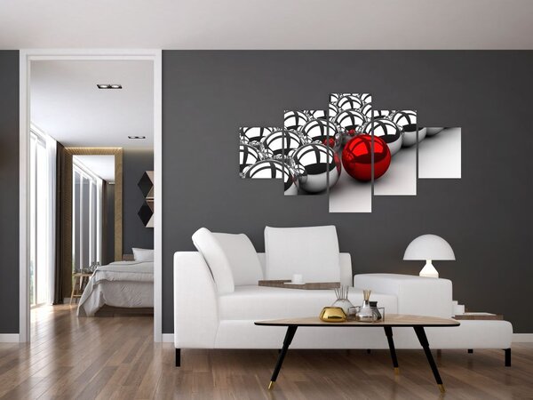 Obraz lesklých koulí (125x70 cm)