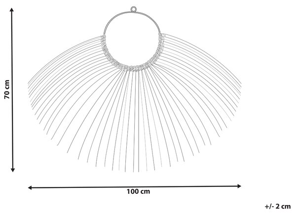 Závěsná ozdoba HATINH Mořská tráva 70 cm Přírodní