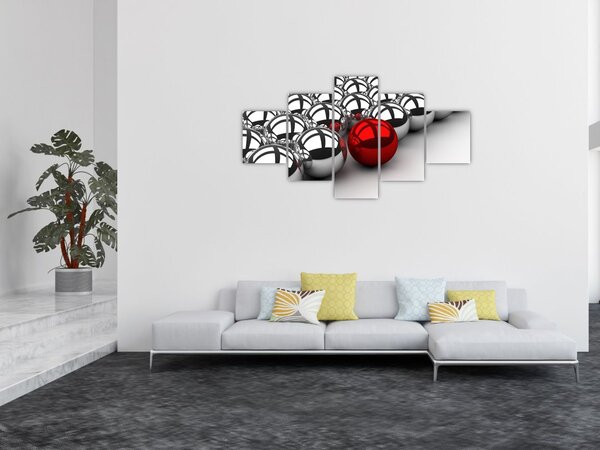 Obraz lesklých koulí (125x70 cm)