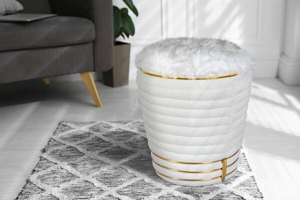 TABURET, textil, 42/50 cm MID.YOU - Taburety, Online Only