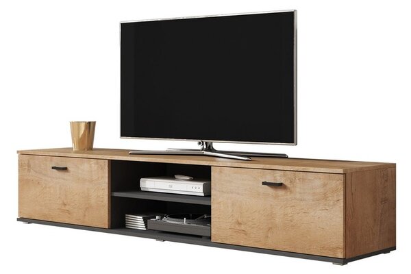 TV stolek 180 Boho B3, Barva: bílá / bílá lesk 5902928097276