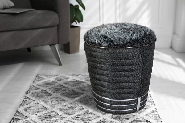 TABURET, textil, 42/50 cm MID.YOU - Taburety, Online Only