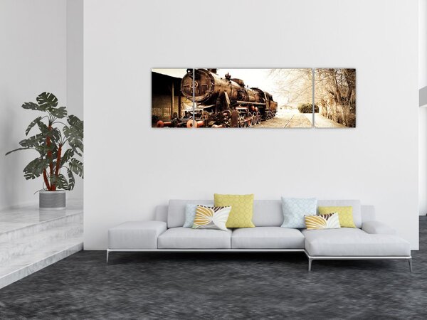 Obraz - Historická lokomotiva (170x50 cm)