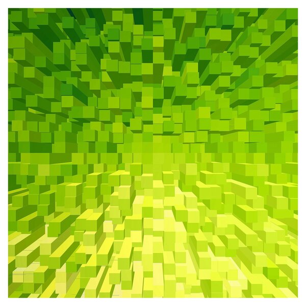 Obraz žlutozelených kostiček (30x30 cm)