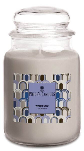 Price’s Price's MAXI vonná svíčka ve skle Warm Oud - hoření 130h