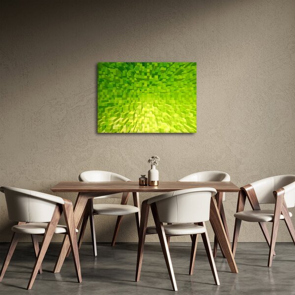 Obraz žlutozelených kostiček (70x50 cm)
