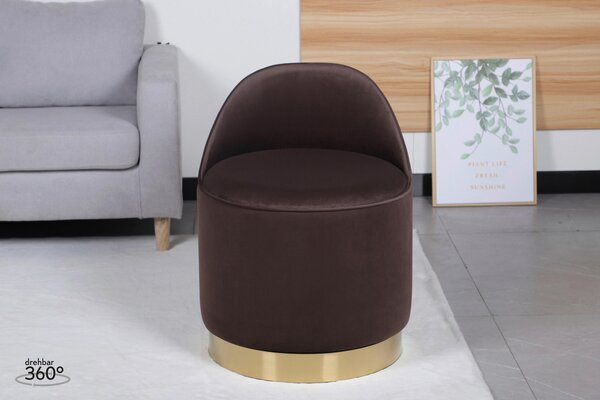 OTOČNÝ TABURET, textil, 52/68 cm MID.YOU - Taburety, Online Only