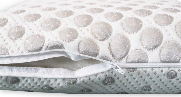 DREAMPUR Anatomický polštář DREAMPUR® z latexové pěny Grey Dots MAXI 40x70 cm