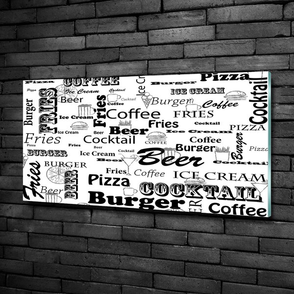 Fotoobraz na skle Menu v restauraci osh-98559843