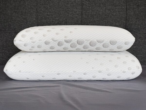 DREAMPUR Anatomický polštář DREAMPUR® z latexové pěny Grey Dots MAXI 40x70 cm