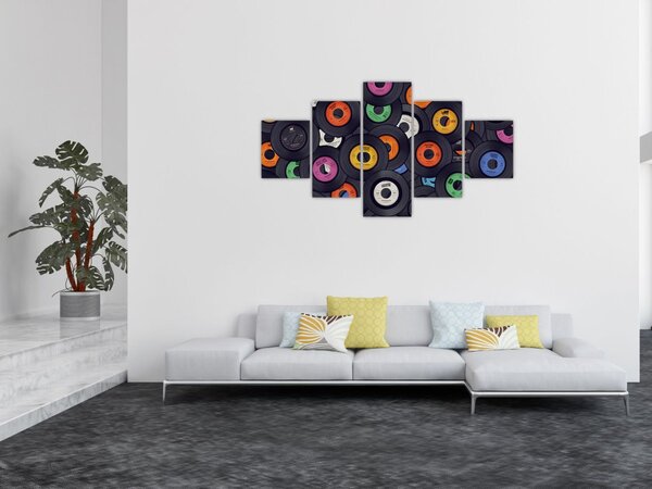 Obraz - Hudební gramofonové desky (125x70 cm)