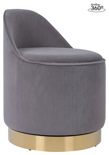 OTOČNÝ TABURET, textil, 52/68 cm MID.YOU - Taburety, Online Only