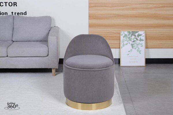OTOČNÝ TABURET, textil, 52/68 cm MID.YOU - Taburety, Online Only