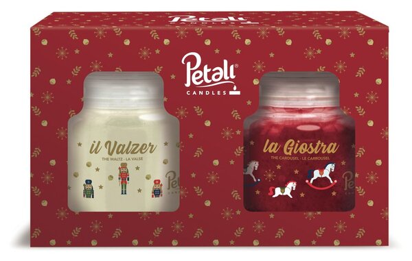 Petali Vánoční set Petali vonné svíčky ve skle 2x25h