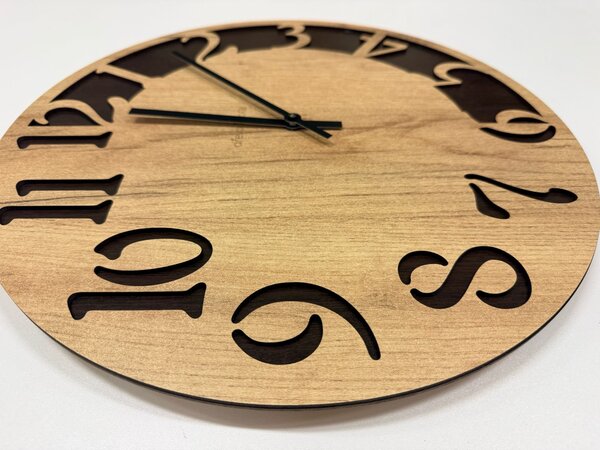 Nástěnné hodiny CLOCK Zvolte barvu dekoru: Antracit-Černá | Velikost hodin: 35x35 | Barva ručiček: Stříbrné