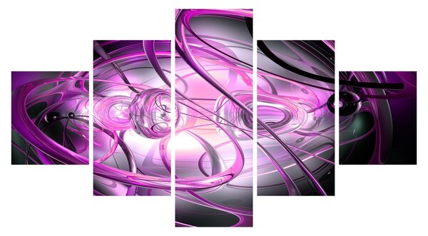 Obraz krásné fialové abstrakce (125x70 cm)