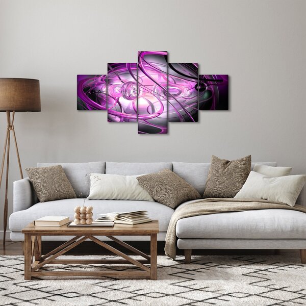 Obraz krásné fialové abstrakce (125x70 cm)