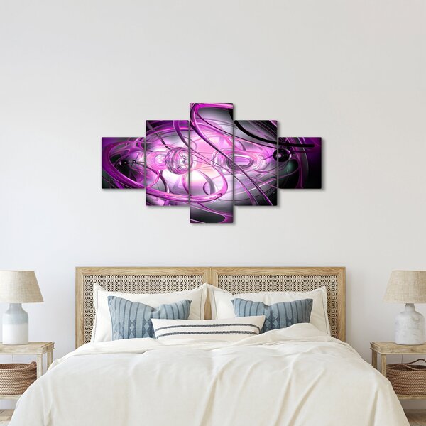 Obraz krásné fialové abstrakce (125x70 cm)