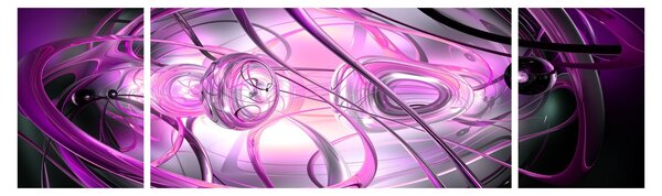 Obraz krásné fialové abstrakce (170x50 cm)