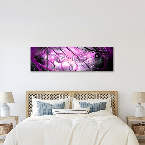 Obraz krásné fialové abstrakce (170x50 cm)