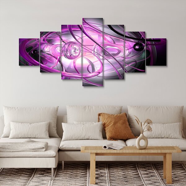 Obraz krásné fialové abstrakce (210x100 cm)