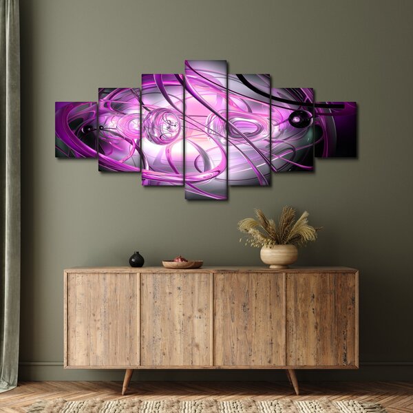 Obraz krásné fialové abstrakce (210x100 cm)
