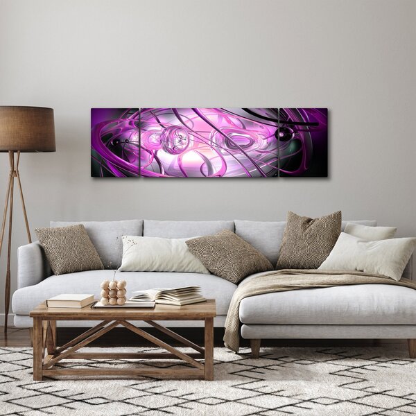 Obraz krásné fialové abstrakce (170x50 cm)