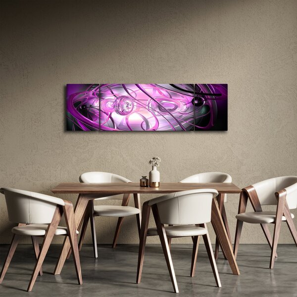 Obraz krásné fialové abstrakce (170x50 cm)