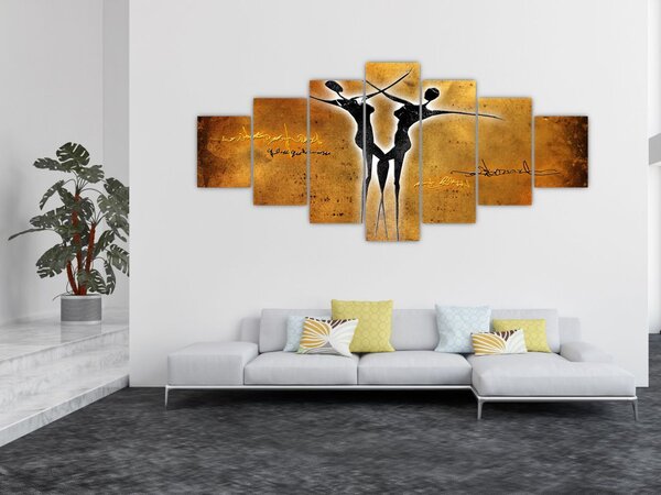 Obraz malby tanečního páru (210x100 cm)