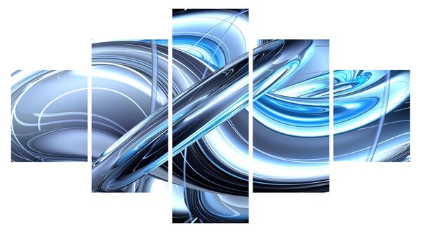 Obraz modré abstrakce (125x70 cm)