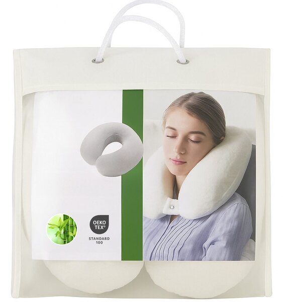 VISCOPUR Šíjový polštářek VISCOPUR® bamboo 31x31x8 cm
