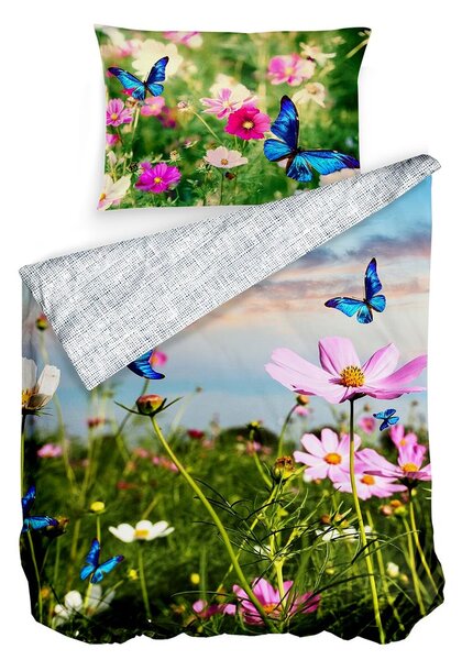 Gipetex Natural Dream 3D italské povlečení 100% bavlna Garden - 140x200 / 70x90 cm