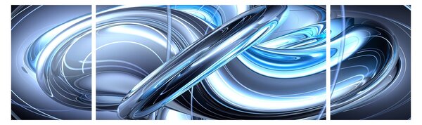 Obraz modré abstrakce (170x50 cm)