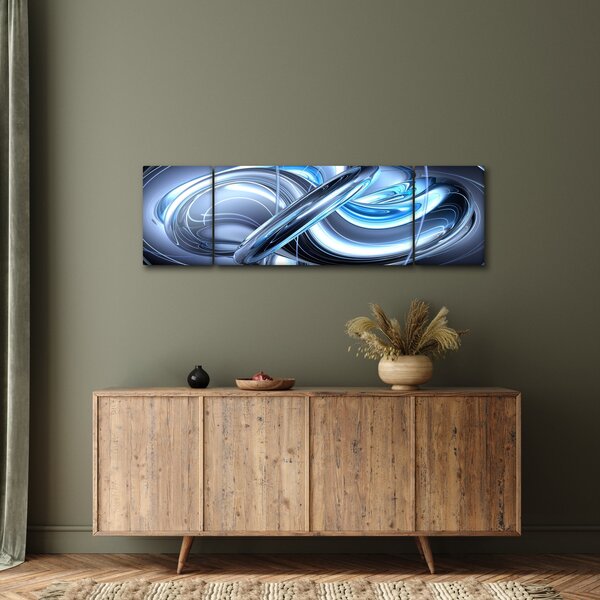 Obraz modré abstrakce (170x50 cm)