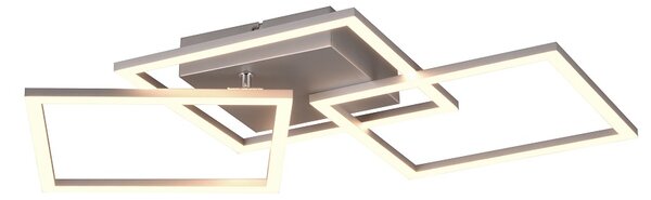 Trio Leuchten R64493187 TRAIL - Moderní LED stropní lustr s natáčecími rameny, LED 31W, 3000K, 74,5 x 35,2cm (Moderní stropní lustr s příjemnou teplou barvou světla, montura ve stříbrné barvě)