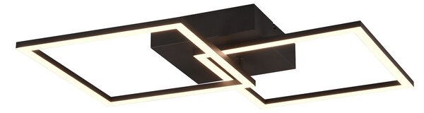 Trio Leuchten R64492132 TRAIL - Moderní LED černý stropní lustr s natáčecím ramenem, LED 20W, 3000K, 60 x 35,2cm (Moderní stropní lustr s příjemnou teplou barvou světla, montura v černé barvě)