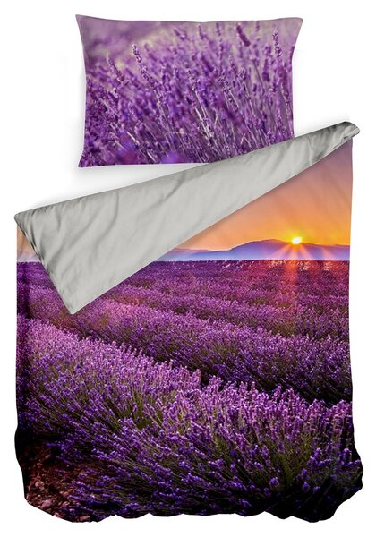 Gipetex Natural Dream 3D italské povlečení 100% bavlna Lavanda - 220x200 / 2x70x90 cm
