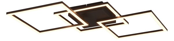 Trio Leuchten R64493132 TRAIL - Moderní LED stropní lustr s natáčecími rameny, LED 31W, 3000K, 74,5 x 35,2cm (Moderní stropní lustr s příjemnou teplou barvou světla, montura v černé barvě)