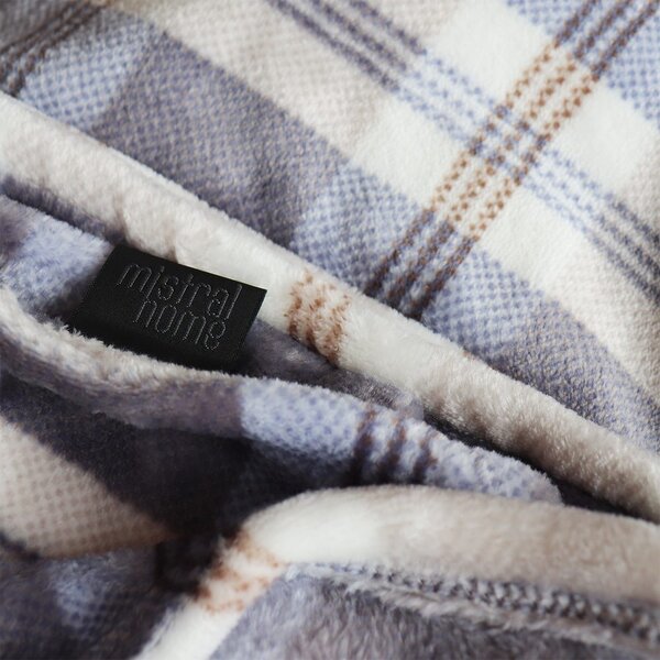 Mistral home Pléd Mistral Home Flannel printed Navy check modrá 150x200 cm