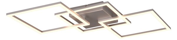 Trio Leuchten R64493187 TRAIL - Moderní LED stropní lustr s natáčecími rameny, LED 31W, 3000K, 74,5 x 35,2cm (Moderní stropní lustr s příjemnou teplou barvou světla, montura ve stříbrné barvě)