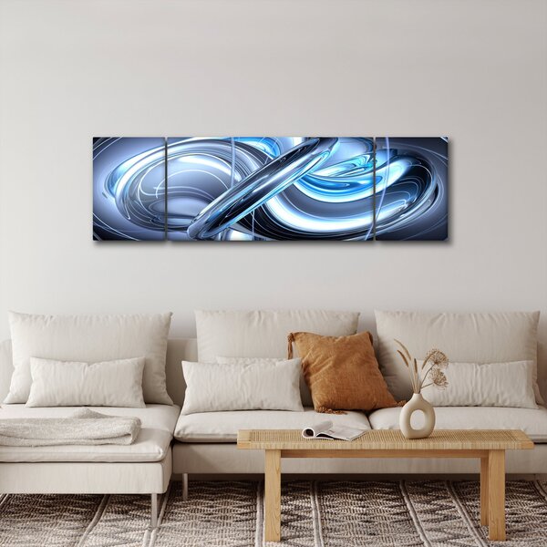 Obraz modré abstrakce (170x50 cm)