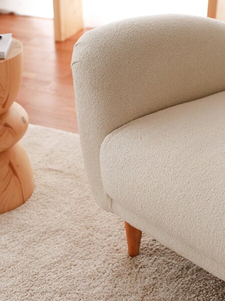 Křeslo Tedelezza (bílá + ořech). Akce -25%