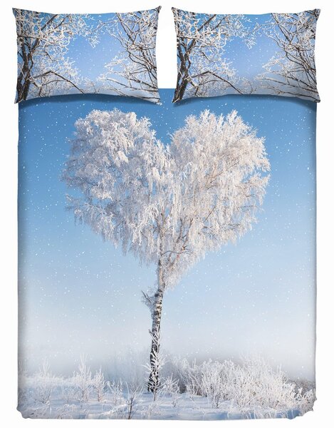 Gipetex Natural Dream 3D italské povlečení 100% bavlna Love tree - 140x200 / 70x90 cm