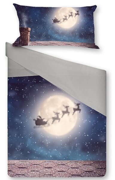 Gipetex Natural Dream 3D italské povlečení 100% bavlna Christmas night - 140x200 / 70x90 cm