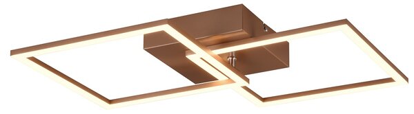 Trio Leuchten R64492165 TRAIL - Moderní LED hnědý stropní lustr s natáčecím ramenem, LED 20W, 3000K, 60 x 35,2cm (Moderní stropní lustr s příjemnou teplou barvou světla, montura v hnědé barvě)