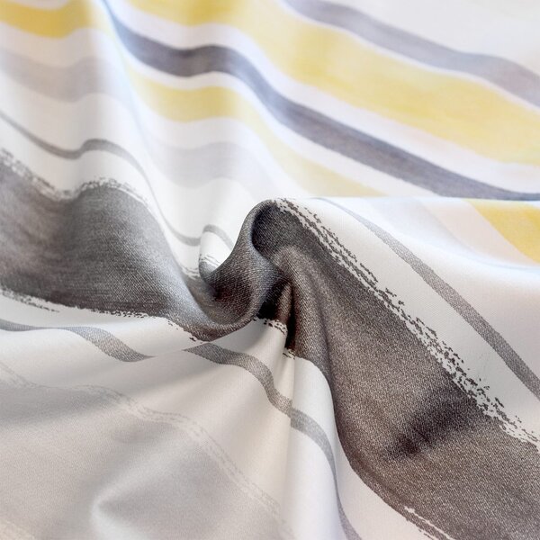 Bierbaum povlečení bavlněný satén 3327 Stripe Yellow 140x200/70x90 cm