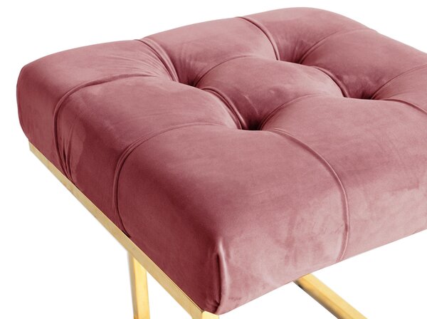 TABURET, kov, textil, 48/48/48 cm - Taburety, Online Only